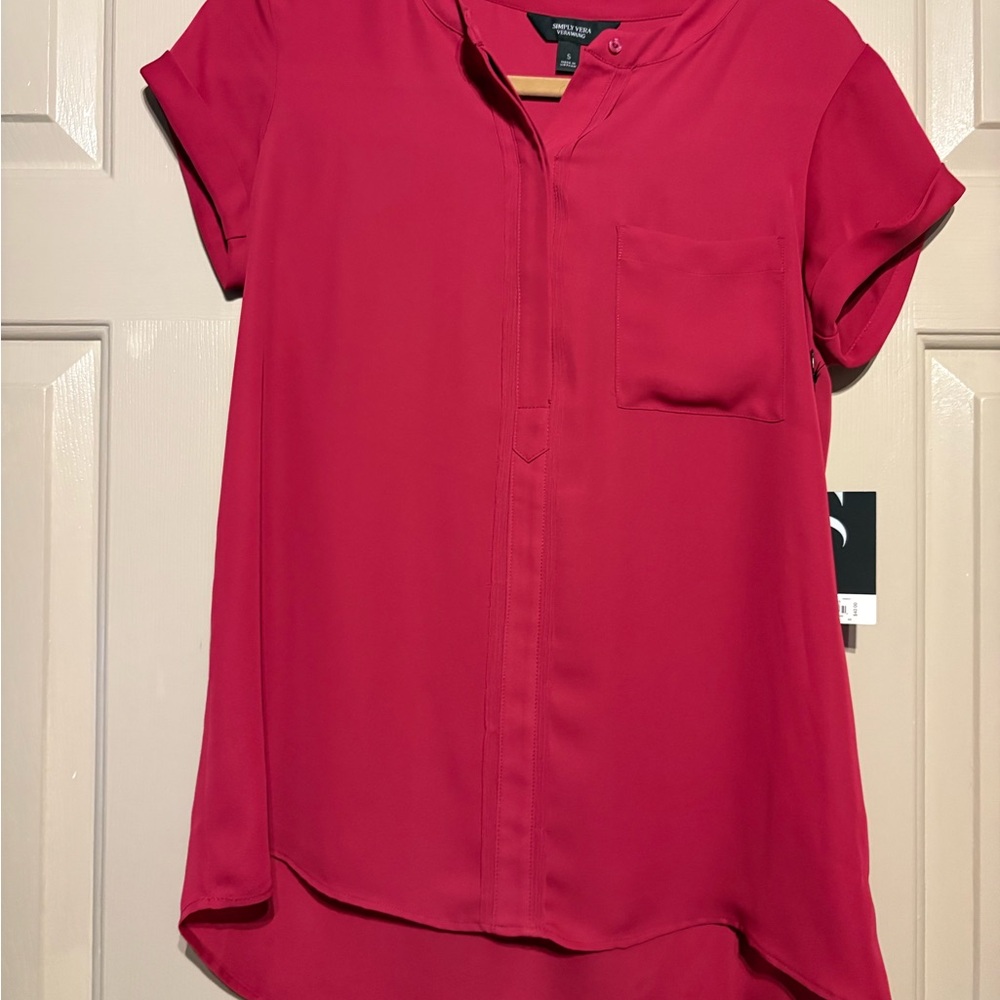 Simply Vera Vera Wang Fuchsia Blouse
